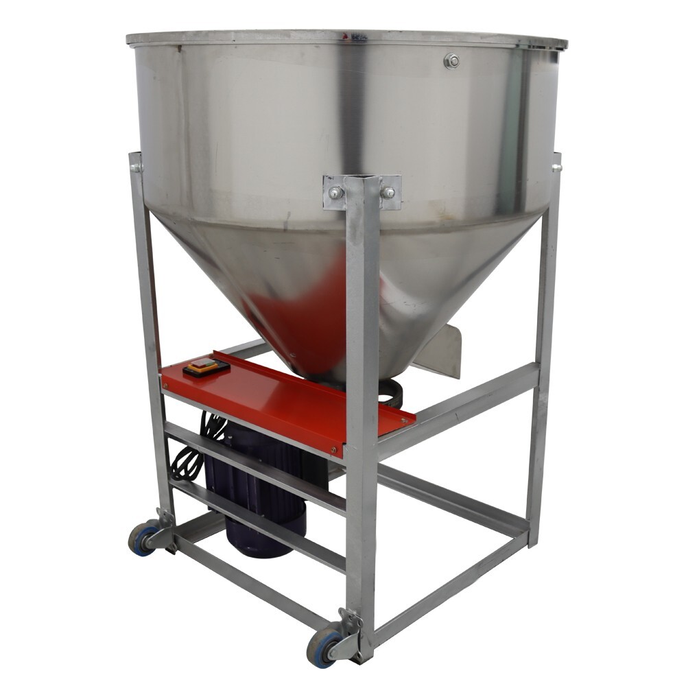 TECHTONGDA 100kg/220Lbs Feed Mixer Granular Plastic Mixer Stainless Blender 110V