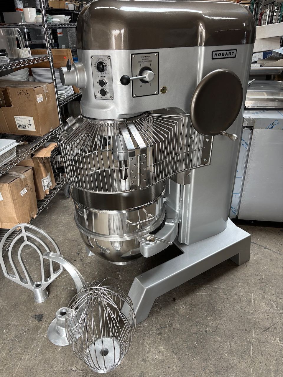 60 Quart Hobart H-600T Mixer With New Bowl & Attachments 230V 1 Ph Qt NSF Bakery