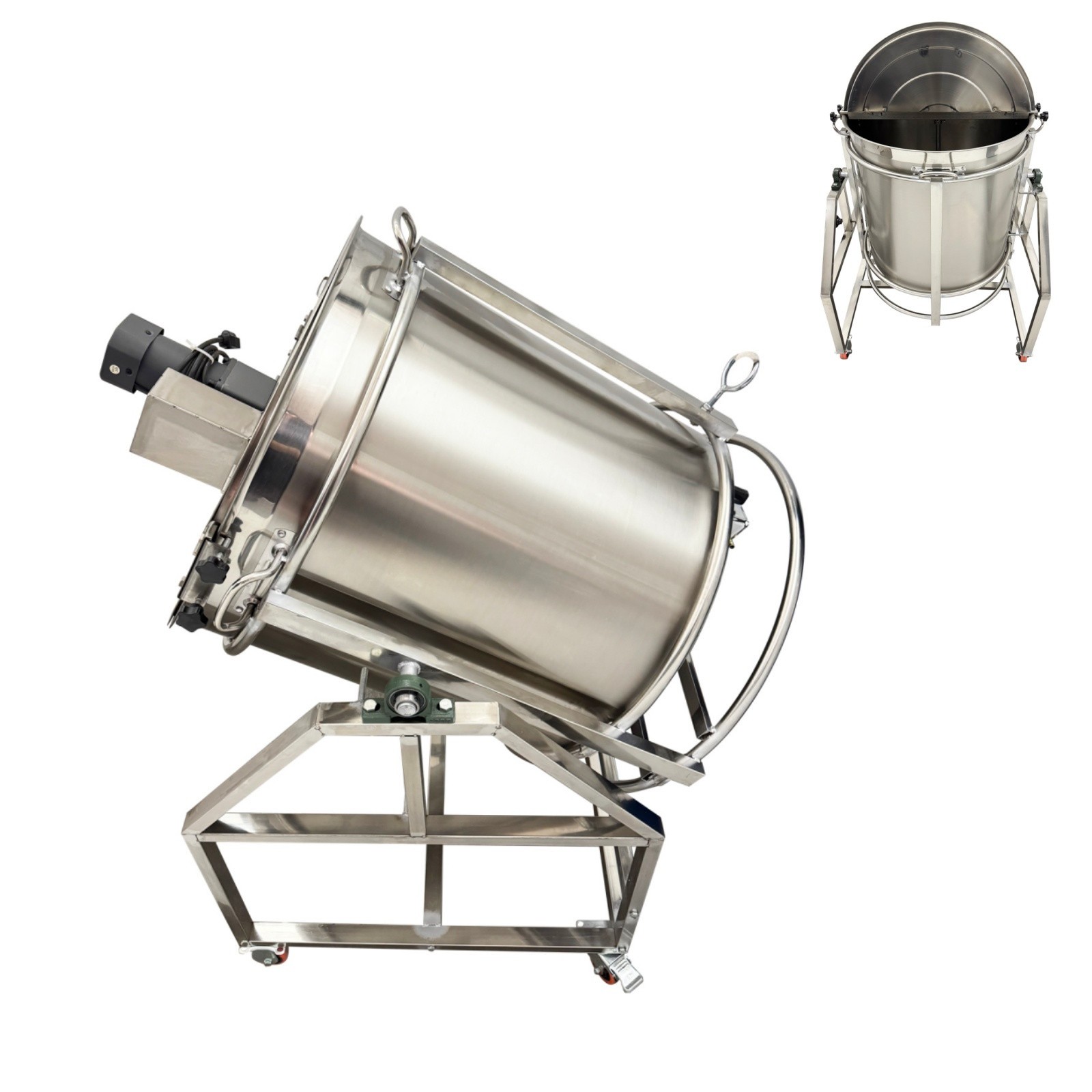 25.9gal Food Mixer Hand Tilt Natural Gas and Electric Stirrer 110V Heating Stirr
