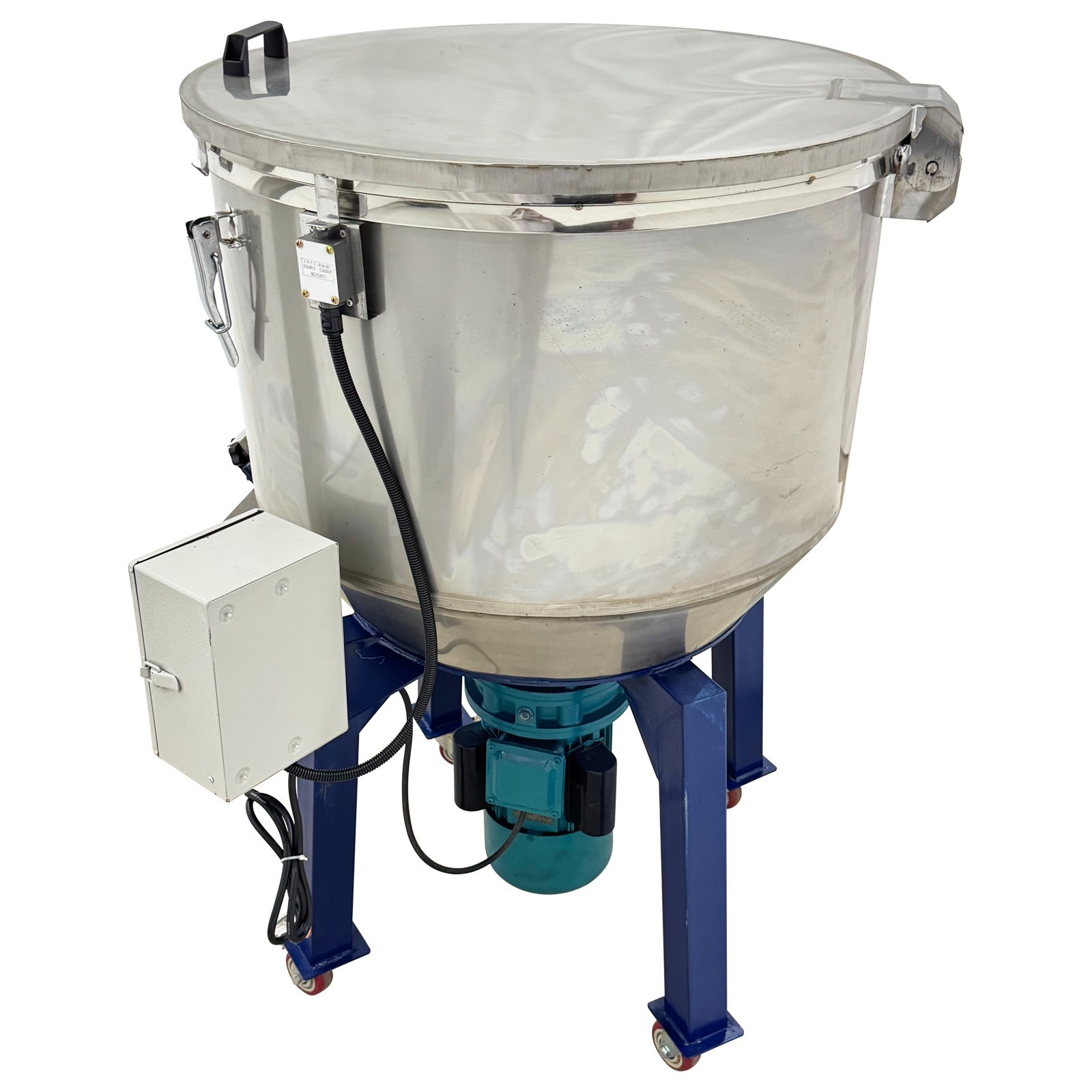 220V Industrial Stainless Steel Plastic Particle Mixer Blender Vertical 100KG