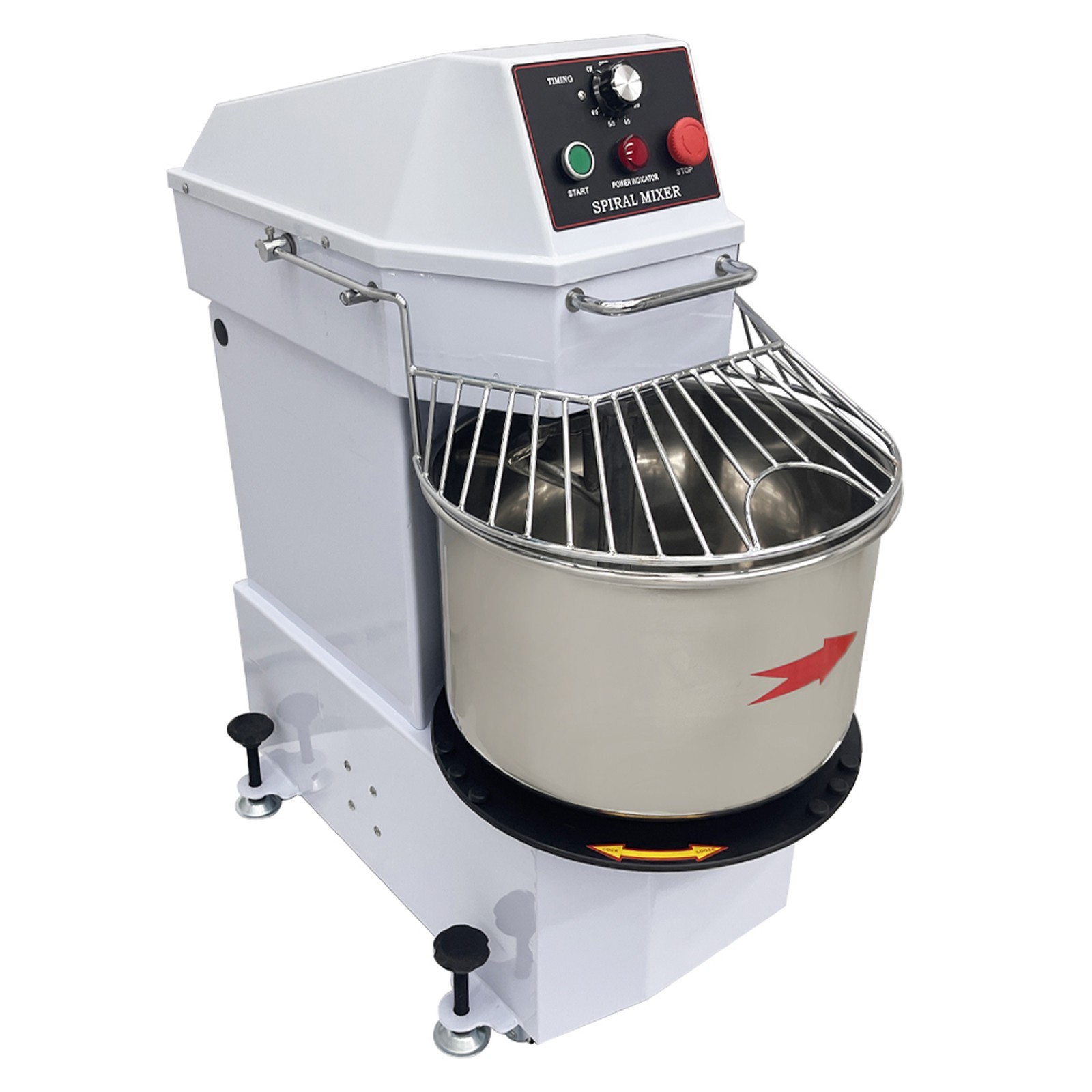 110V 20L Dough Kneading Machine Spiral Dough Mixer with Detachable Bucket