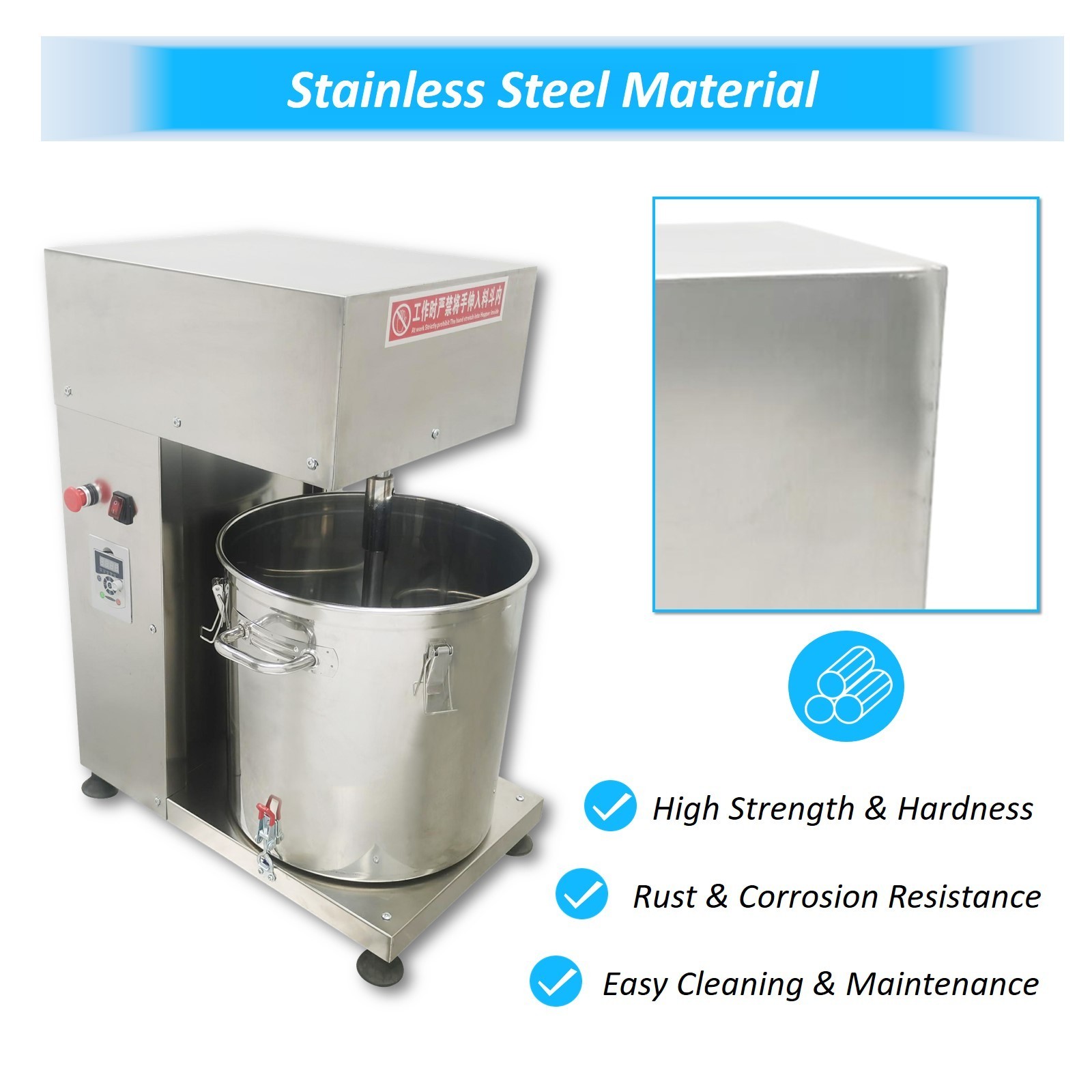 USED 43L Commercial Stainless Steel Electric Multi-functional Stuffing Mixer