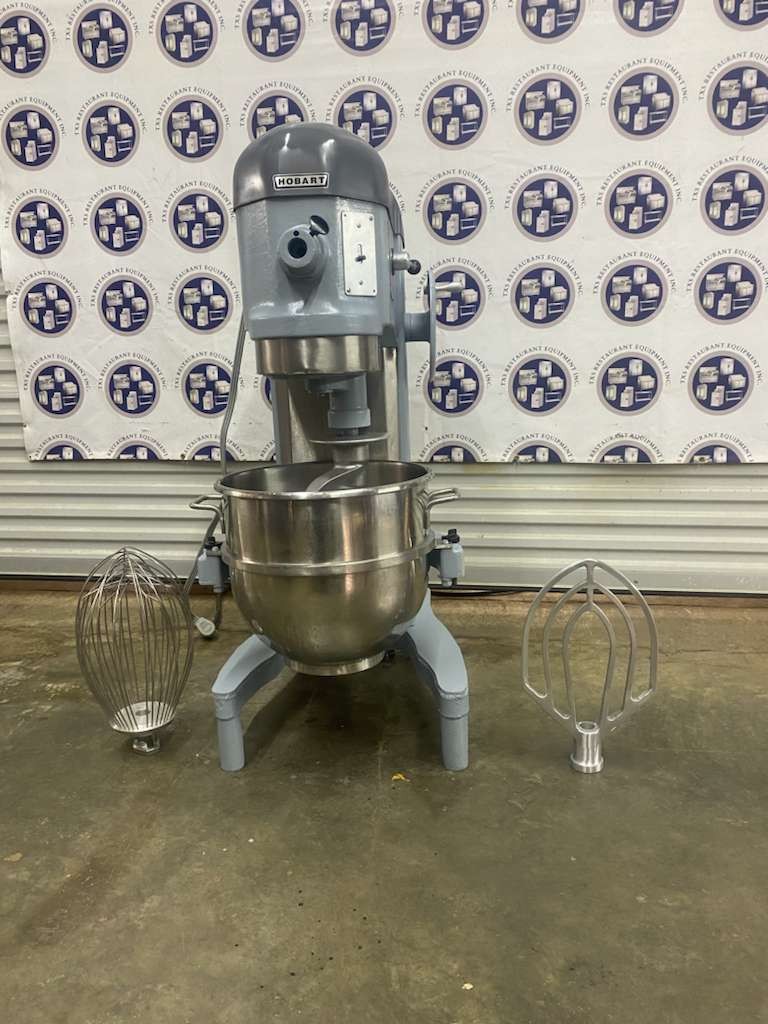 60 Quart Hobart H-600T Mixer 230 volts HP 1 Phase Bowl 3 Attachments Qt NSF