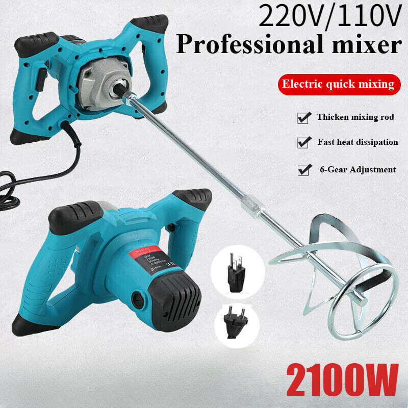 Handheld 6-speed Multipurpose Industrial Putty Agitator Paint Mixer Meat Stirrer