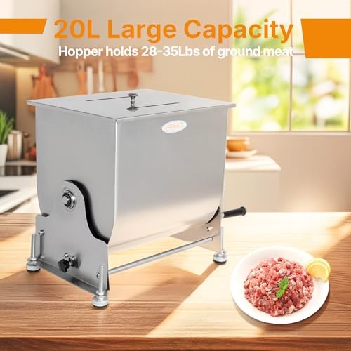 Hakka Commercial Meat Mixer 30lb 15L Stainless Steel Tilt Tank