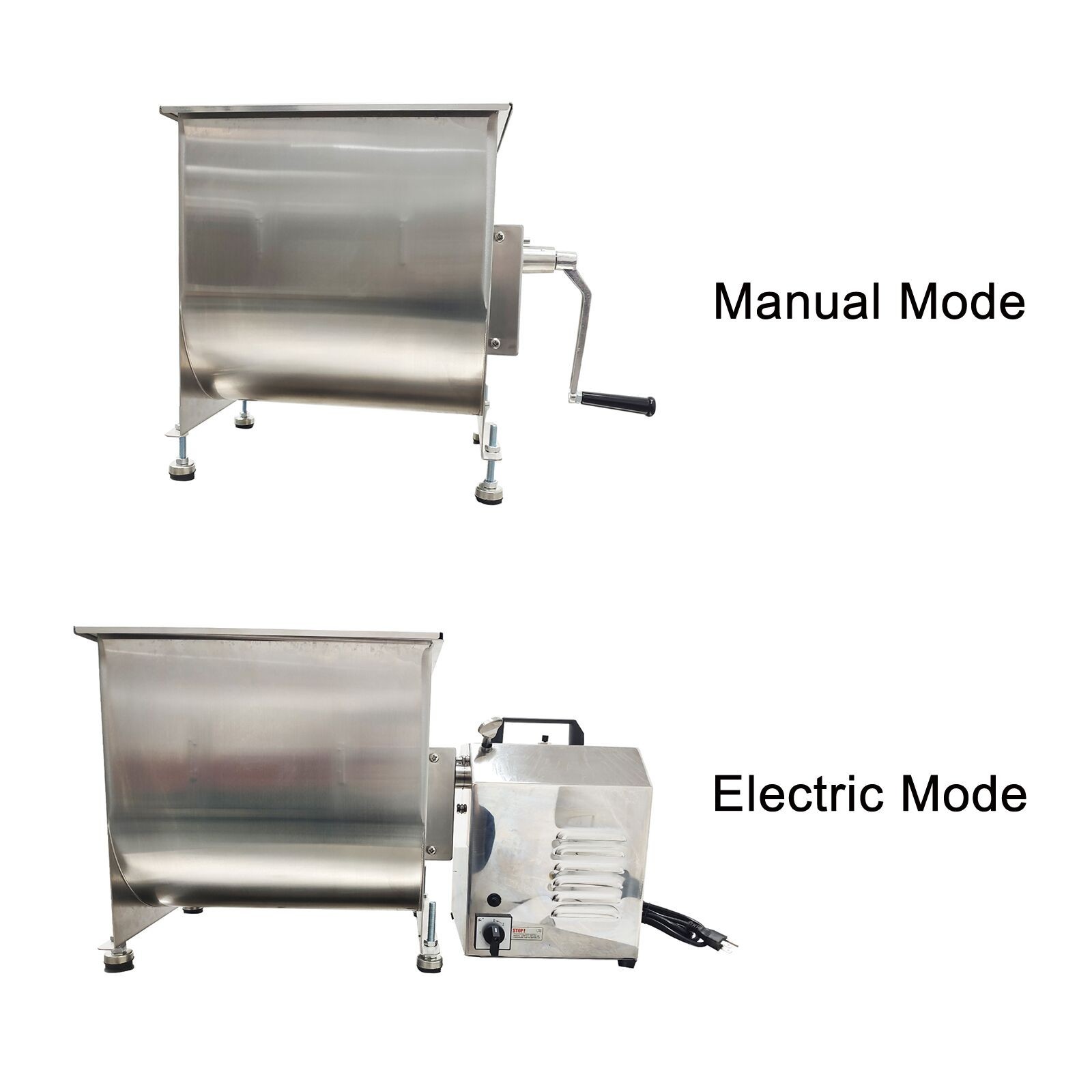 550W 110V Electric/Manual Food Mixer 40L Capacity Stainless Steel Stuffing Mixer