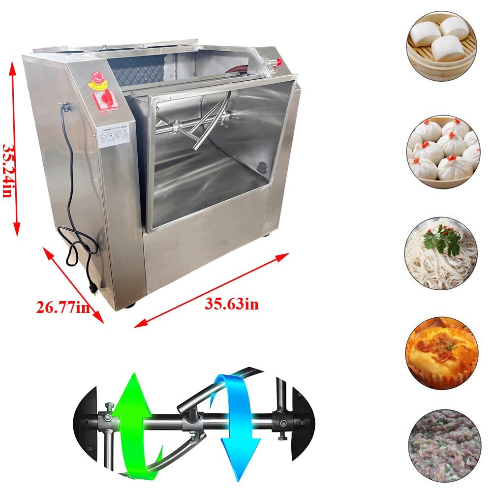 110V Electric Dough Mixing Machine50KG Meat Vegetable Filling Mixer Machine100QT