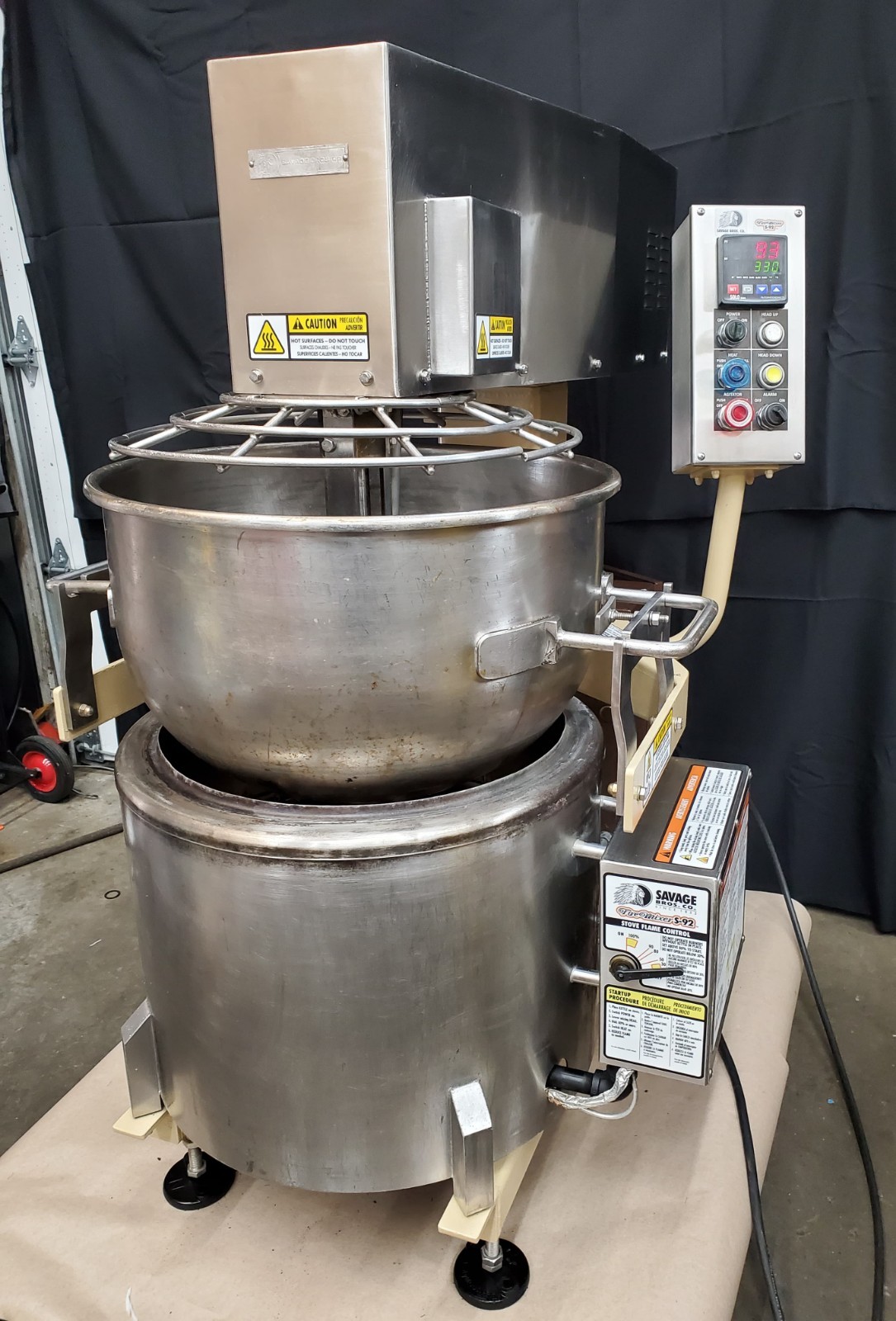 SAVAGE BROS S-92 Chief FireMixer Fudge Caramel Toffee Candy Kettle GAS