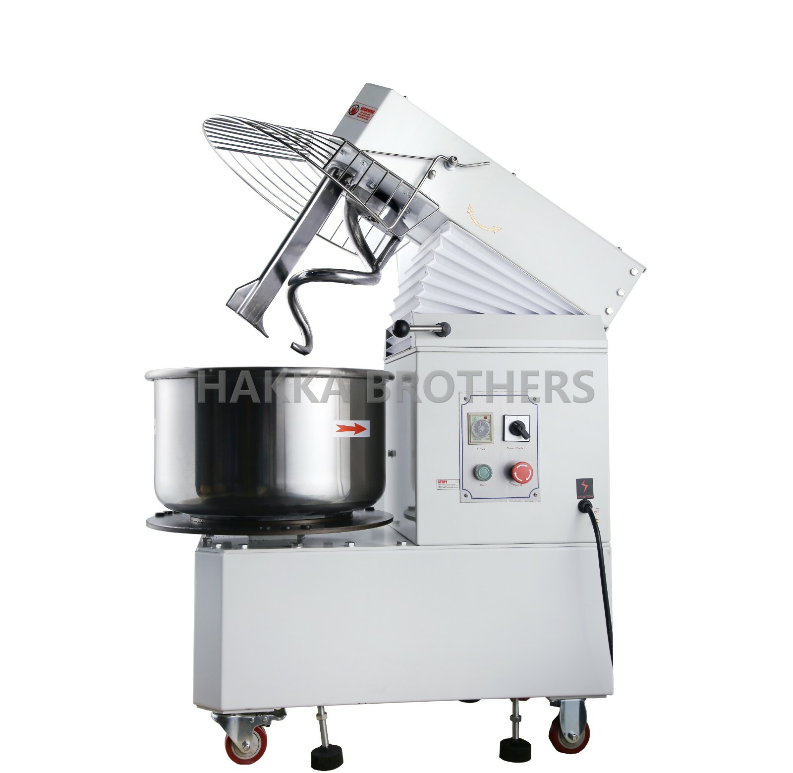 Hakka 20Qt 30Qt 40Qt Commercial Rising Head Double Speed Spiral Dough Mixer