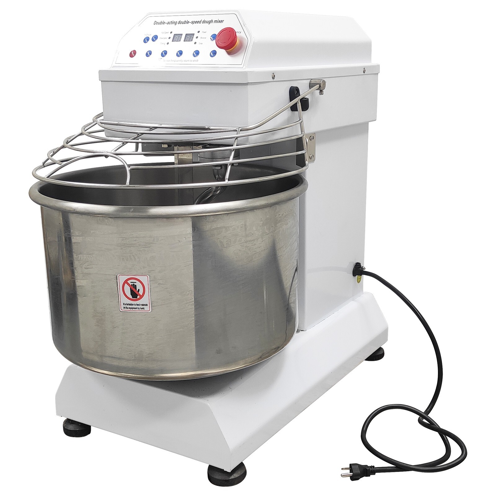 40QT Double-acting Double-speed Dough Mixer Commercial Dough Kneading Machine