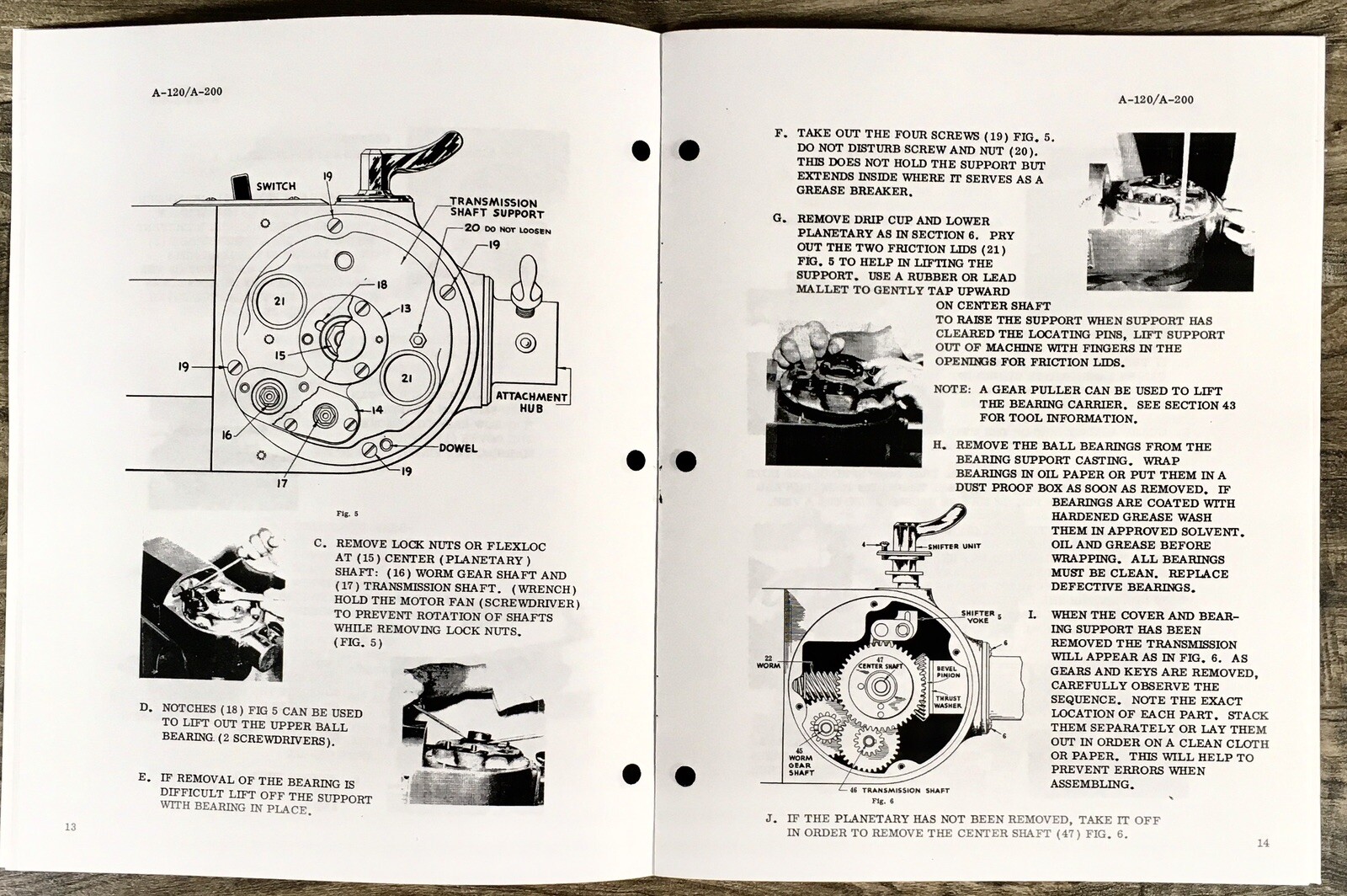 Hobart A120 A200 Mixer Shop Manual Technical Service Repair Book