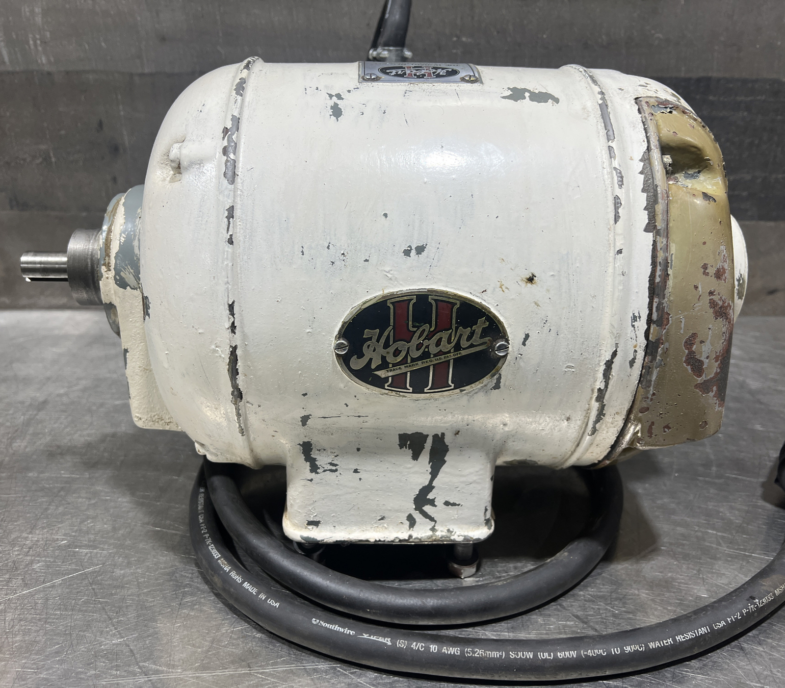 Genuine Vintage Hobart S-601 60 Qt Dough Mixer Motor. 3 Ph 1 HP 208V 1725 RPM