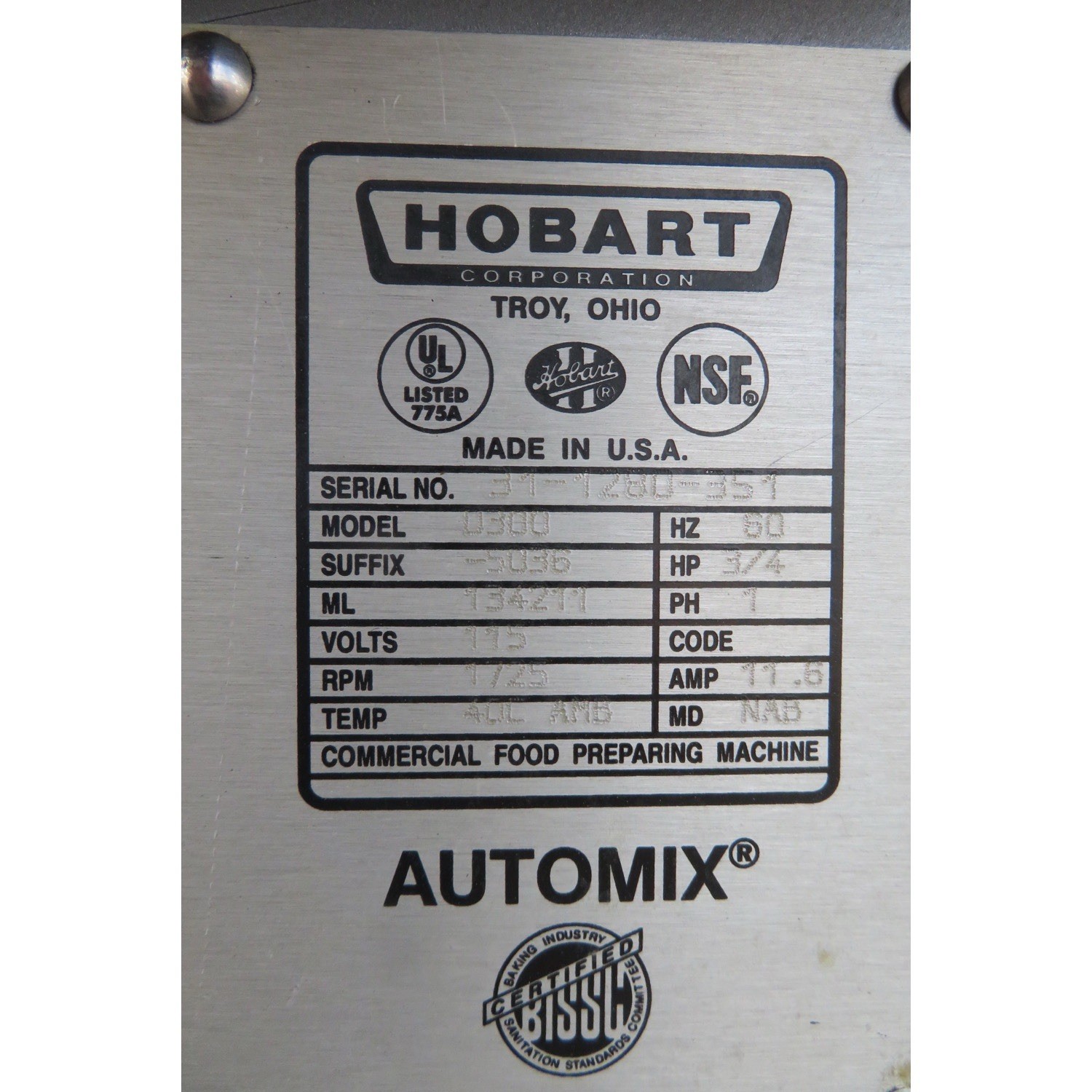 HOBART D300T 30qt Bakery Pizza Dough Mixer w/ Wire Safety Cage **MAKE AN OFFER**