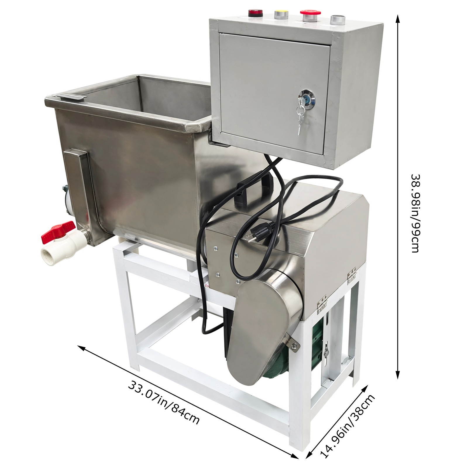 110V Electric Dual-spiral Cold Noodle Dough Mixing Gluten Washing Machine 15KG