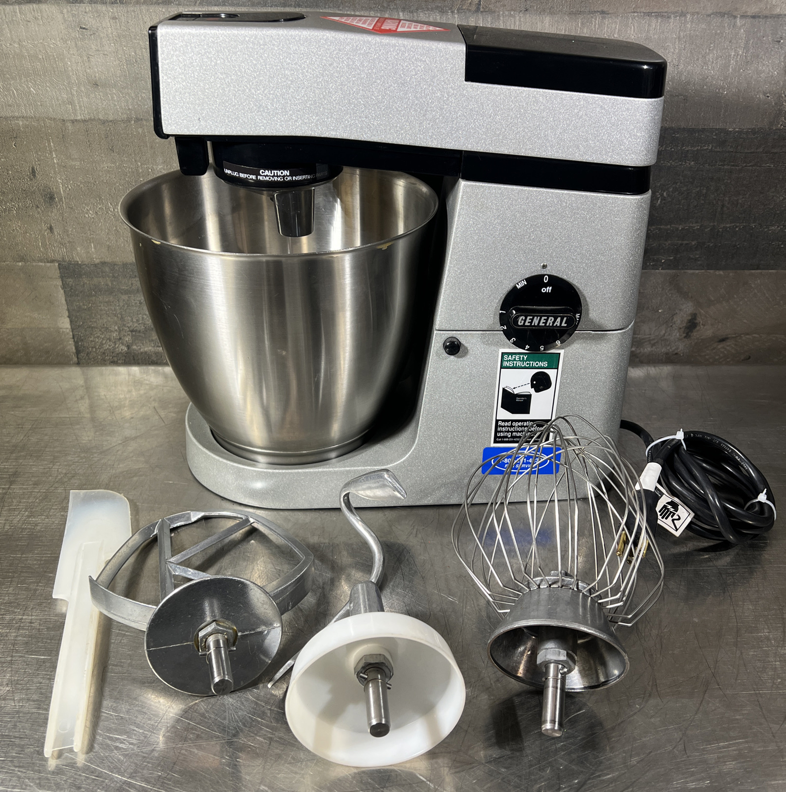 General Slicing Co 7QT Model MM-7 COMMERCIAL KITCHEN STAND MIXER. 1 Phase 115V