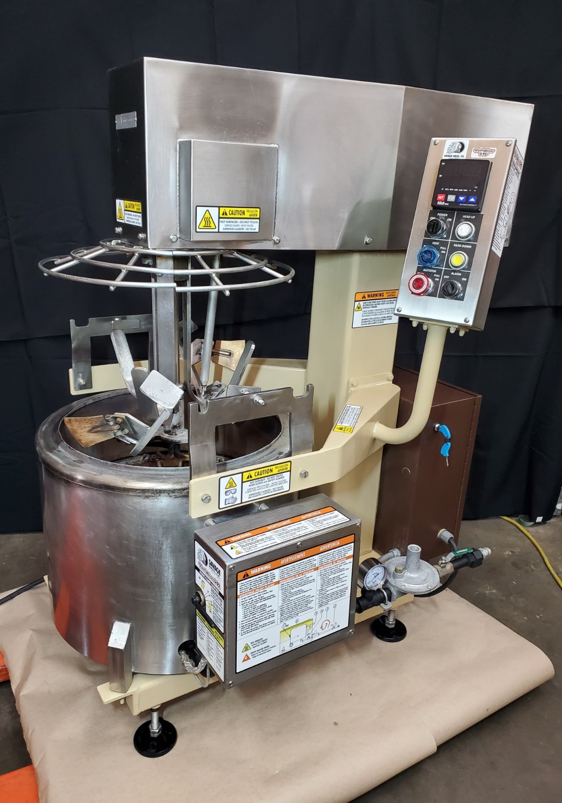 SAVAGE BROS S-92 Chief FireMixer Fudge Caramel Toffee Candy Kettle GAS