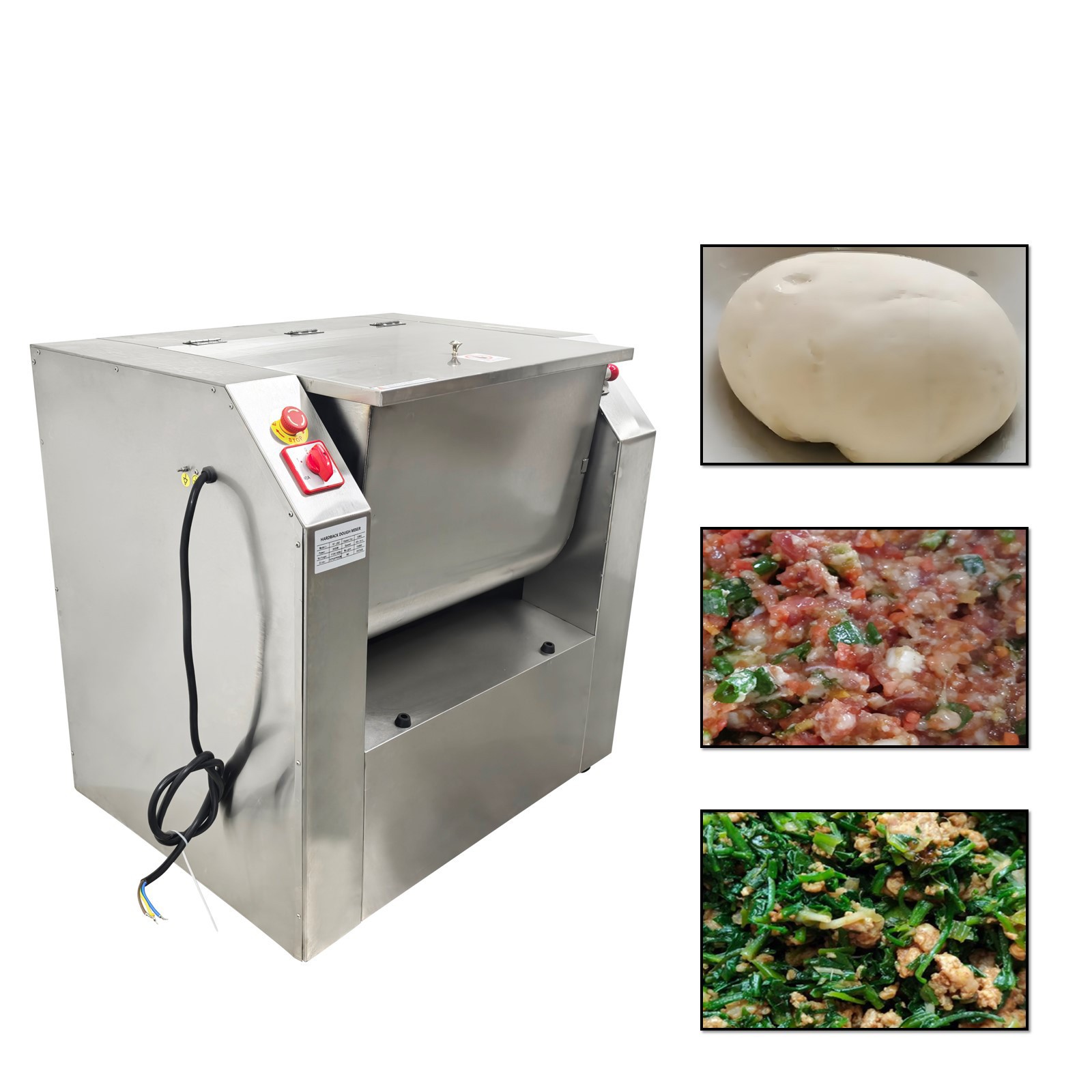 Commercial 110V 50KG Dough Mixer All Stainless Steel Dough Mixer Meat filling