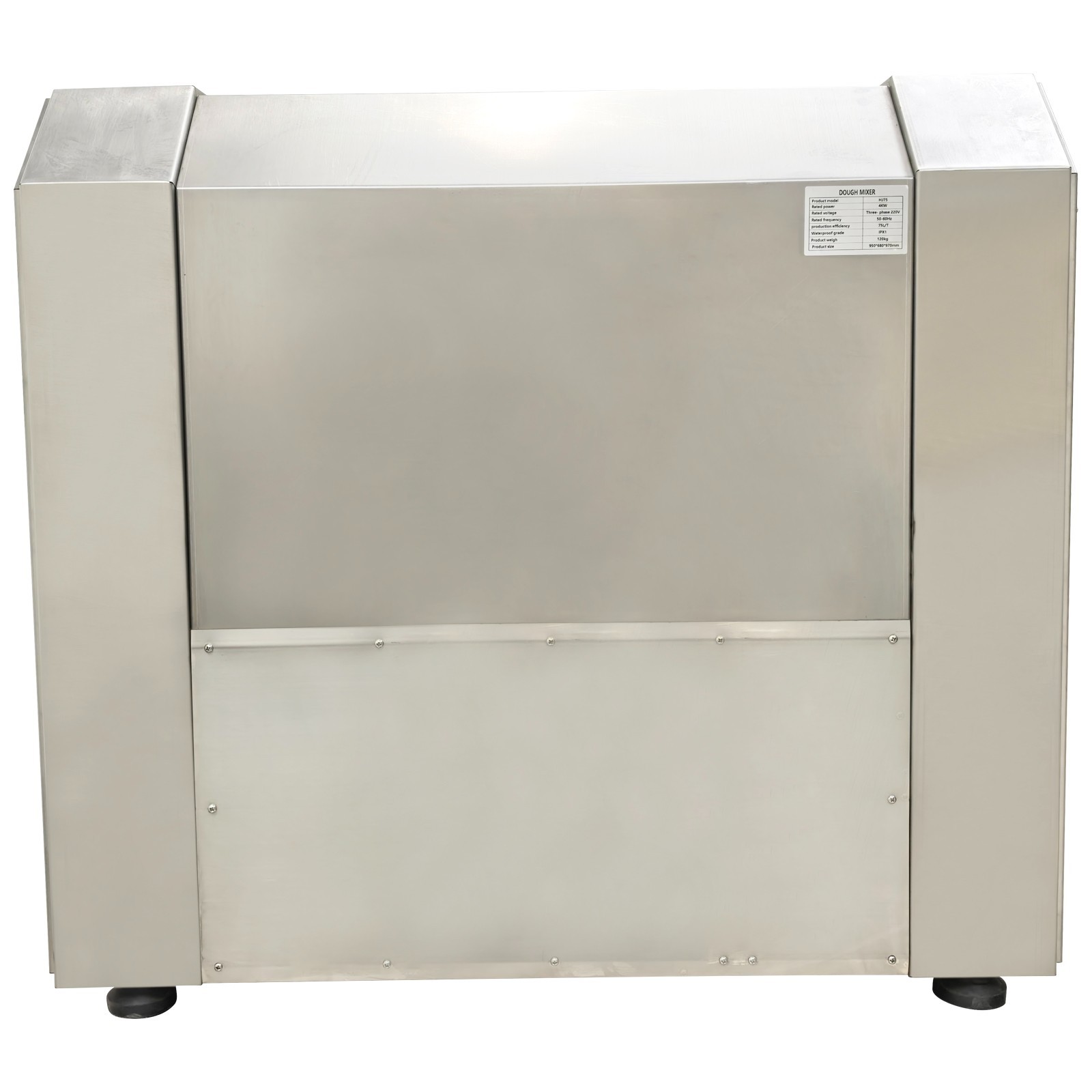 220V 3-Phase Commercial Dough Mixer 75L Stainless Steel Flour Mixing Machine