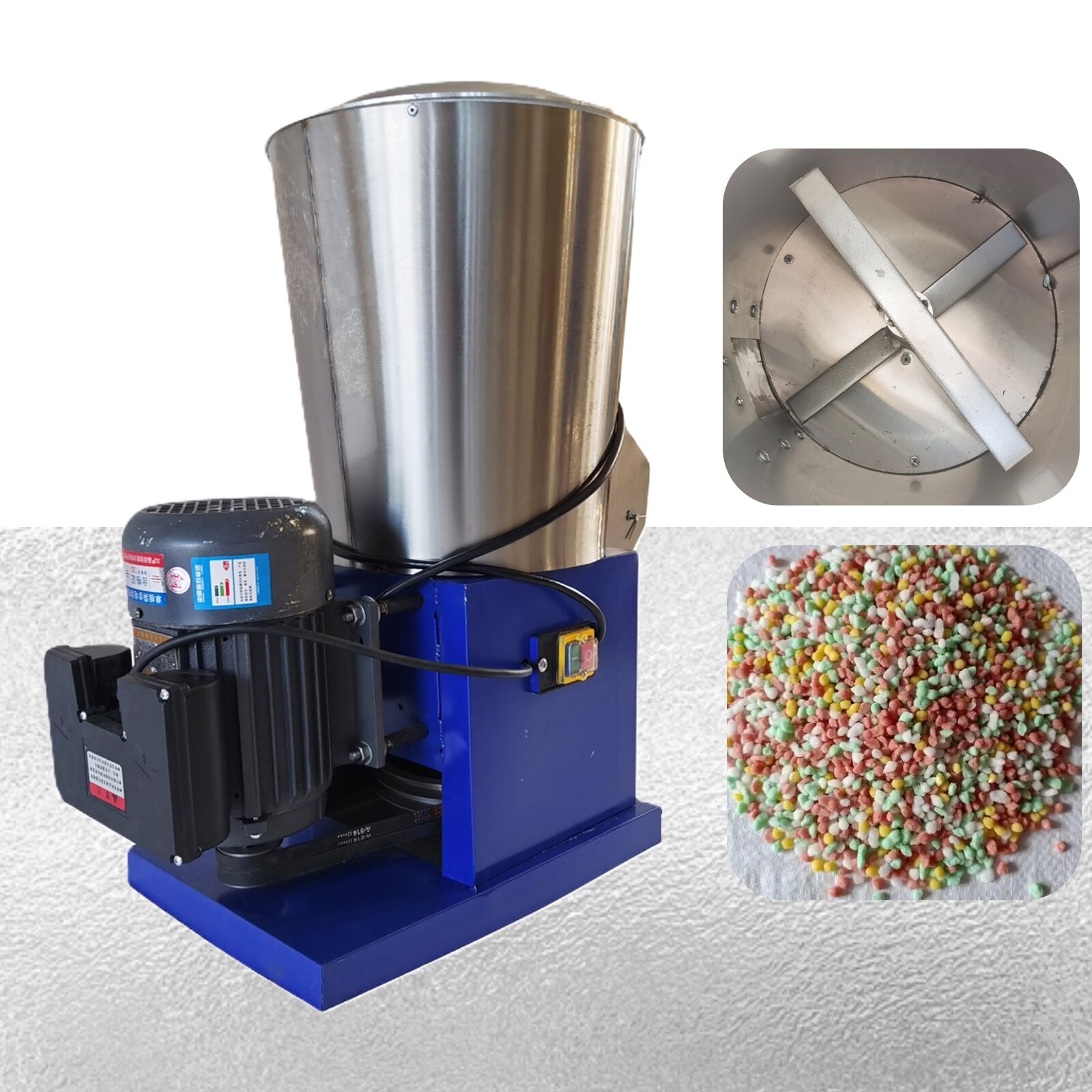 110V 1.5KW 15KG Vertical Stainless Steel Flour Mixer Material Blender Mixer
