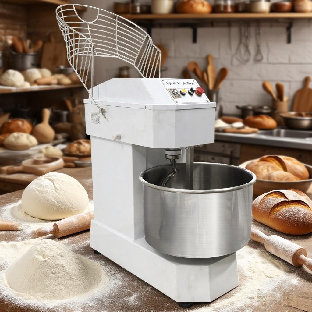 PreAsion® 50QT Commercial Spiral Dough Mixer Machine Electric Flour Mixer 220V