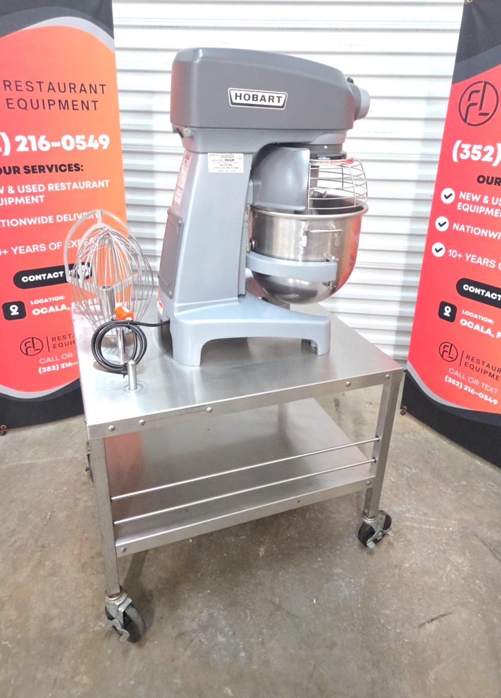NEW HOBART 20QT HL200 Mixer W/ Bowl, Hook, Paddle, Whip, Table – WATCH VIDEO!