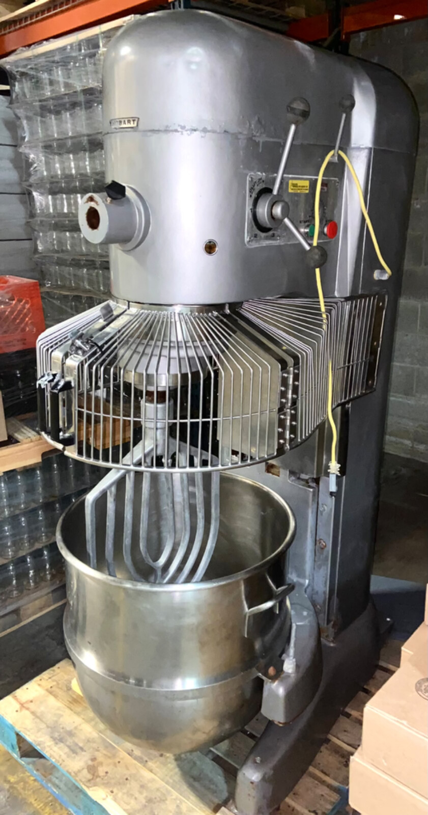Hobart V1401 Industrial Mixer, 140qt – Mixing Bowl, Guard & Flat Beater Included
