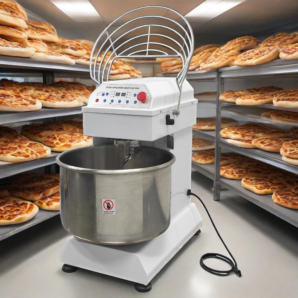 30QT 110V Electric Stainless Dough Kneading Machine with Dual Action& Dual Speed