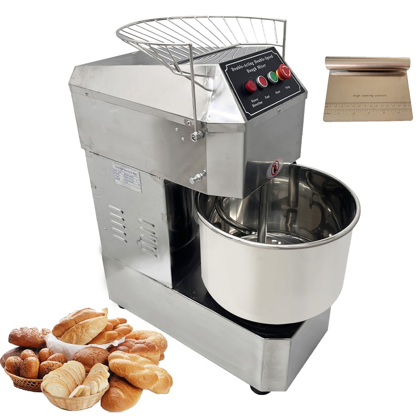 110V Commercial Dough Mixer 20L Dough Spiral Mixer Bakery Flour Mixing Machine