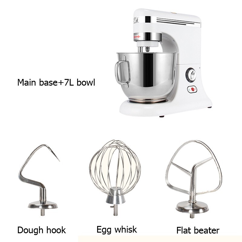 7L Electric Food Stand Mixer Egg Beater Dough Whisk Salad Blender 9-Speed 220V