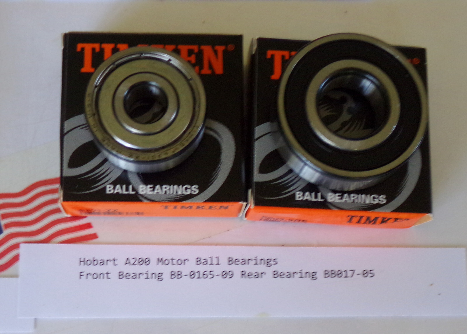 Hobart A120-A200 Motor Repair Kit Rotor Front Bearing BB-05-30 Rear Bearing BB01