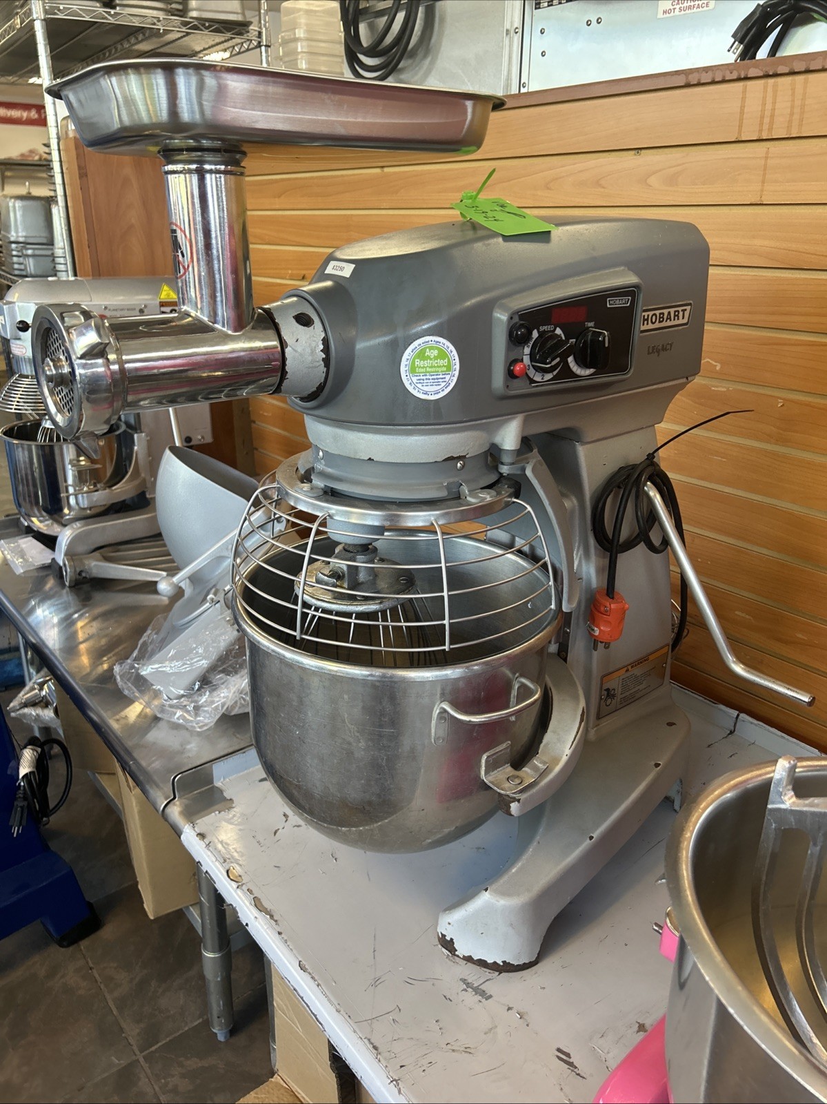 Hobart HL200 Legacy 20-Quart 3-Speed Mixer With Whip & Meat Grinder Attach-120V