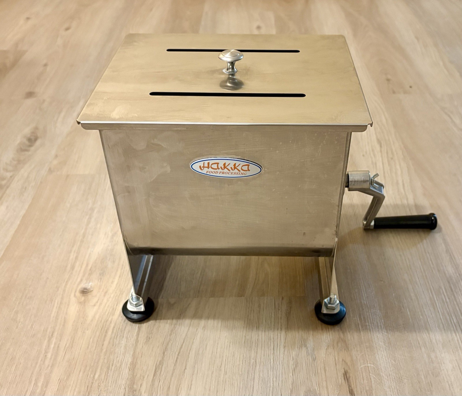 Hakka Manual Meat Mixer 20lbs 10L Sausage Mixing Food Mixer Fixed Tank Machine