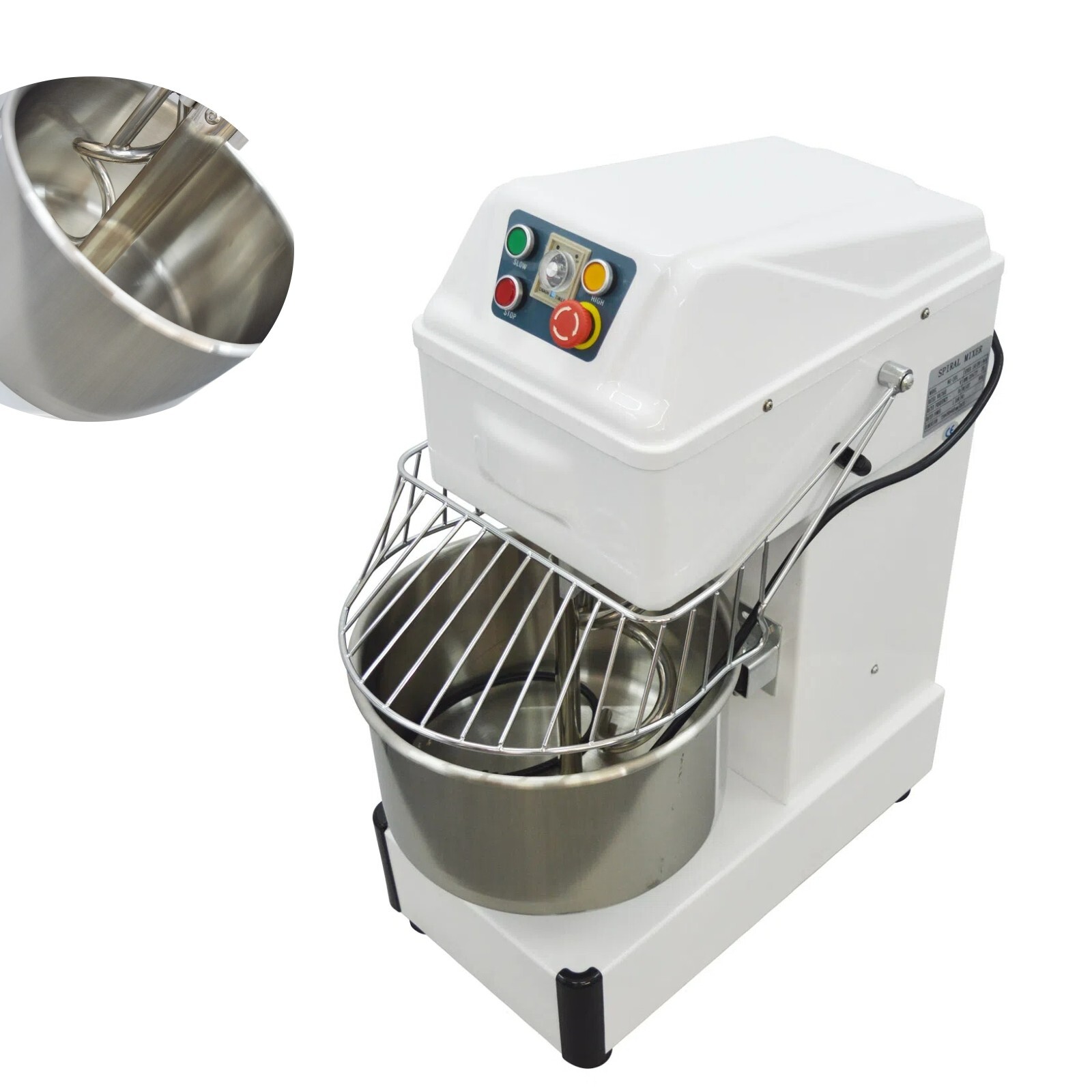 110V Commercial Double Speed Dough Mixer Dough Kneading Machine 20L 1500W