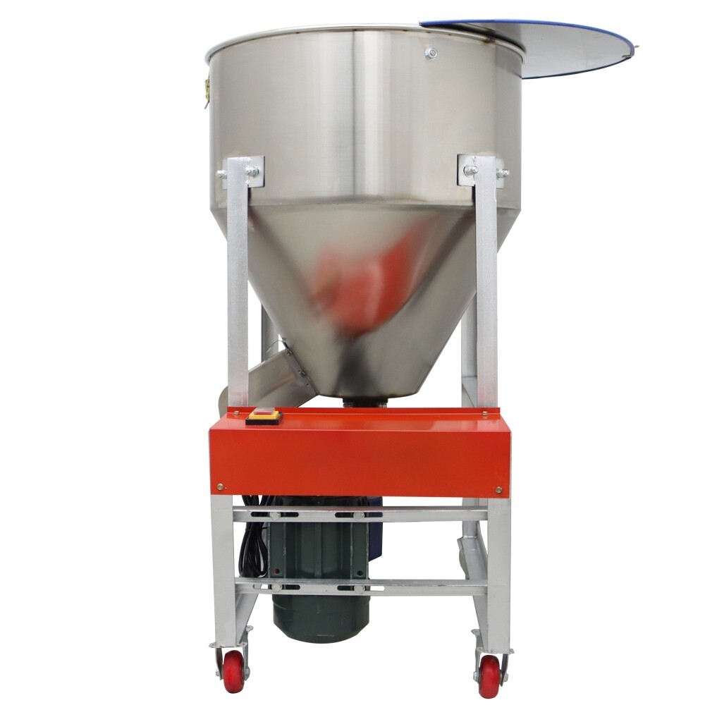 Feed Pellet Mixing Machine Stainless Steel Hooper Blender Movable 165lbs