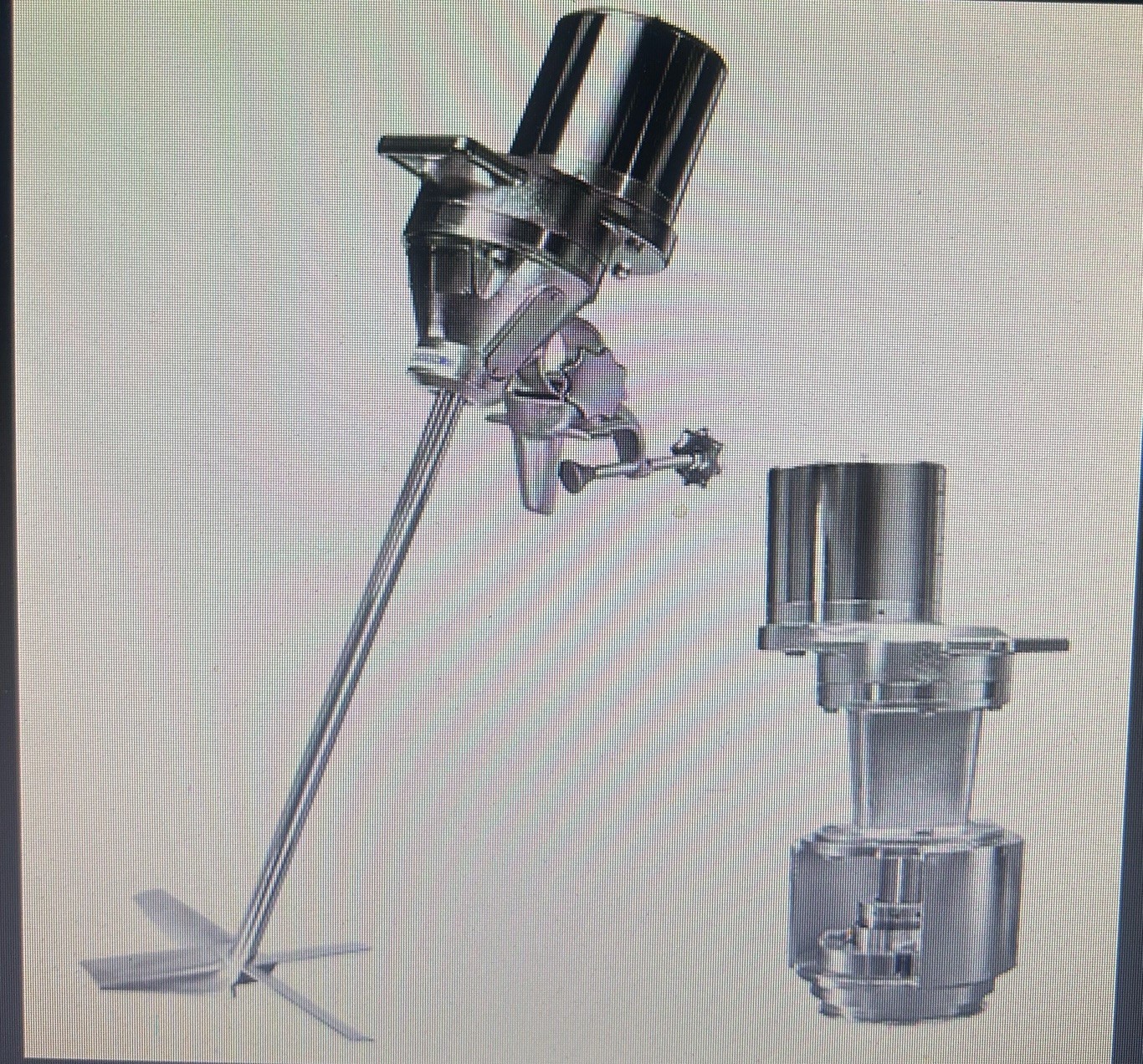 SHARPE MIXER Portable Clamp Mount Mixer .5HP 1750RPM 316SS 20″ shaft 10″ prop