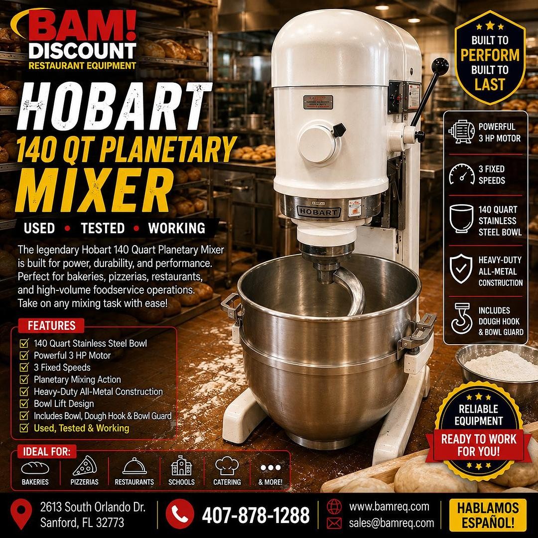 Hobart 140 Quart Commercial Planetary Mixer