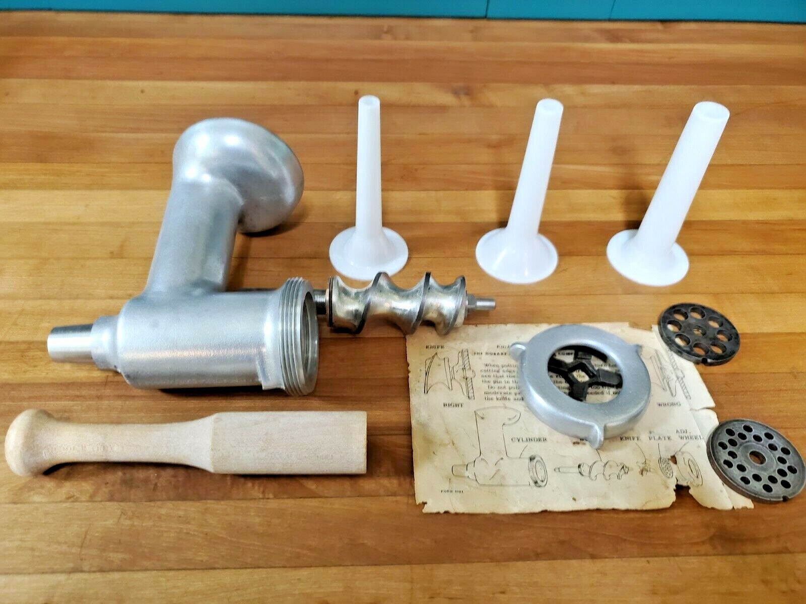 Vintage KitchenAid Hobart Chopper Meat Grinder FC REFURBISHED CAST IRON SAUSAGE