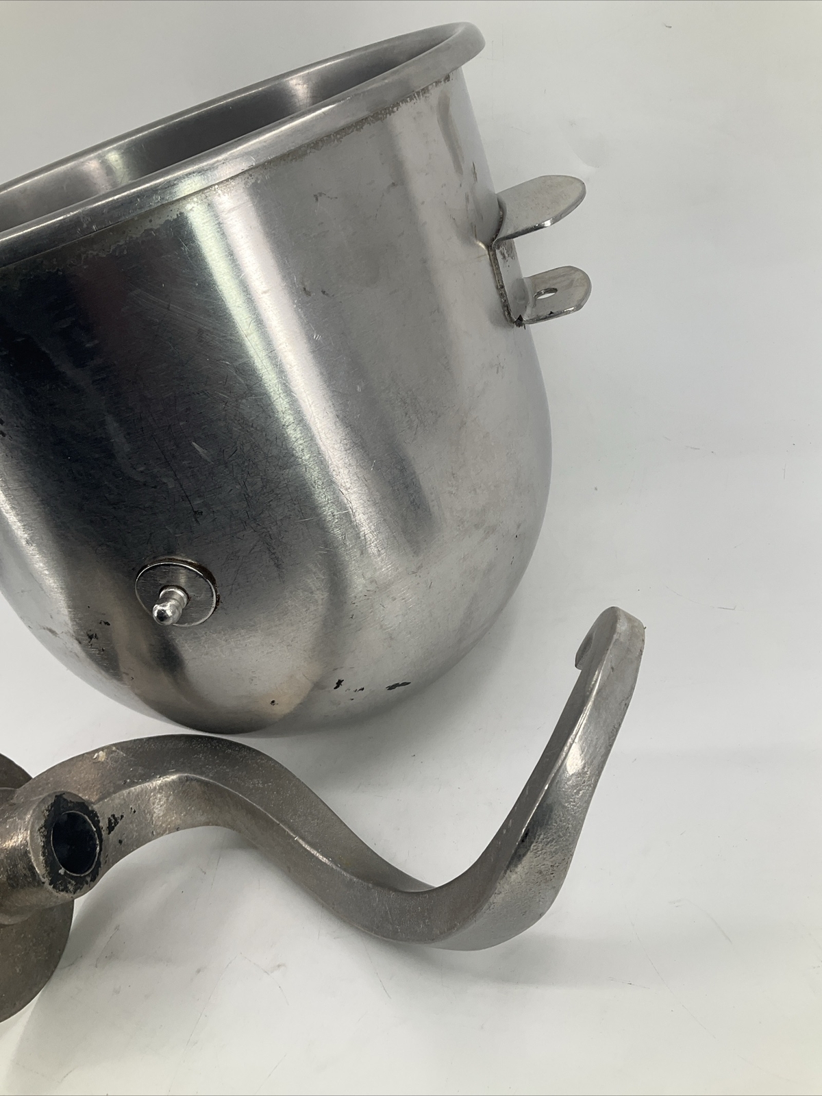 Industrial 30 Qt Stainless Steel Mixing Bowl Hobart? Dough Hook 15.25″ X 14.5″