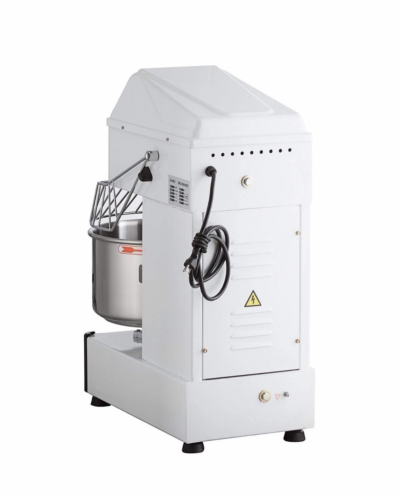 Estella SM20 20 Qt. / 28 lb. Two-Speed Spiral Dough Mixer – 120V, 2 HP
