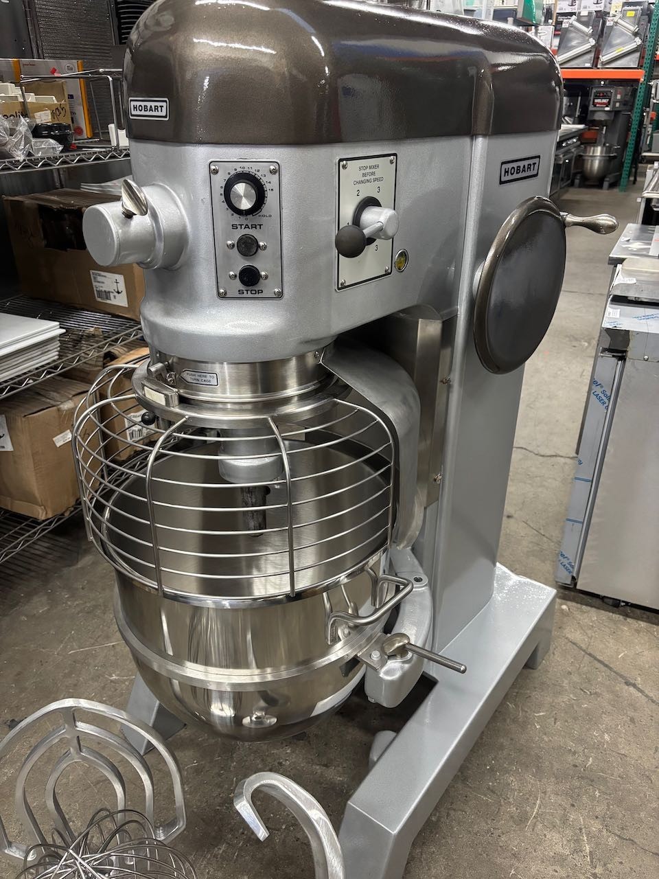 60 Quart Mixer Hobart H-600T 115V NEW Bowl Attachments Safety Cage Guard NSF Qt