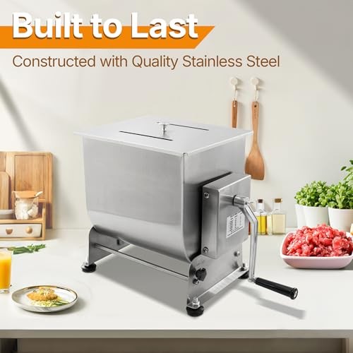 Hakka Commercial Meat Mixer 30lb 15L Stainless Steel Tilt Tank