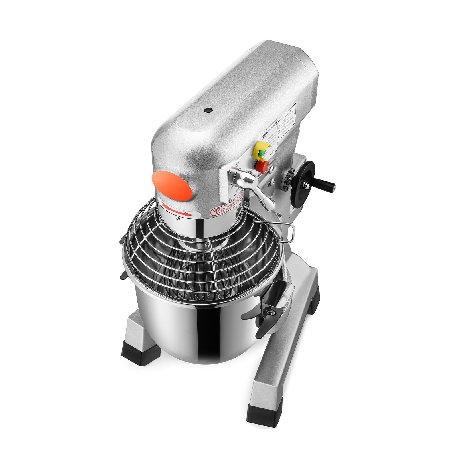 VEVOR Commercial Food Mixer Dough Food Mixer 10Qt 3 Speeds Pizza Bakery 450W