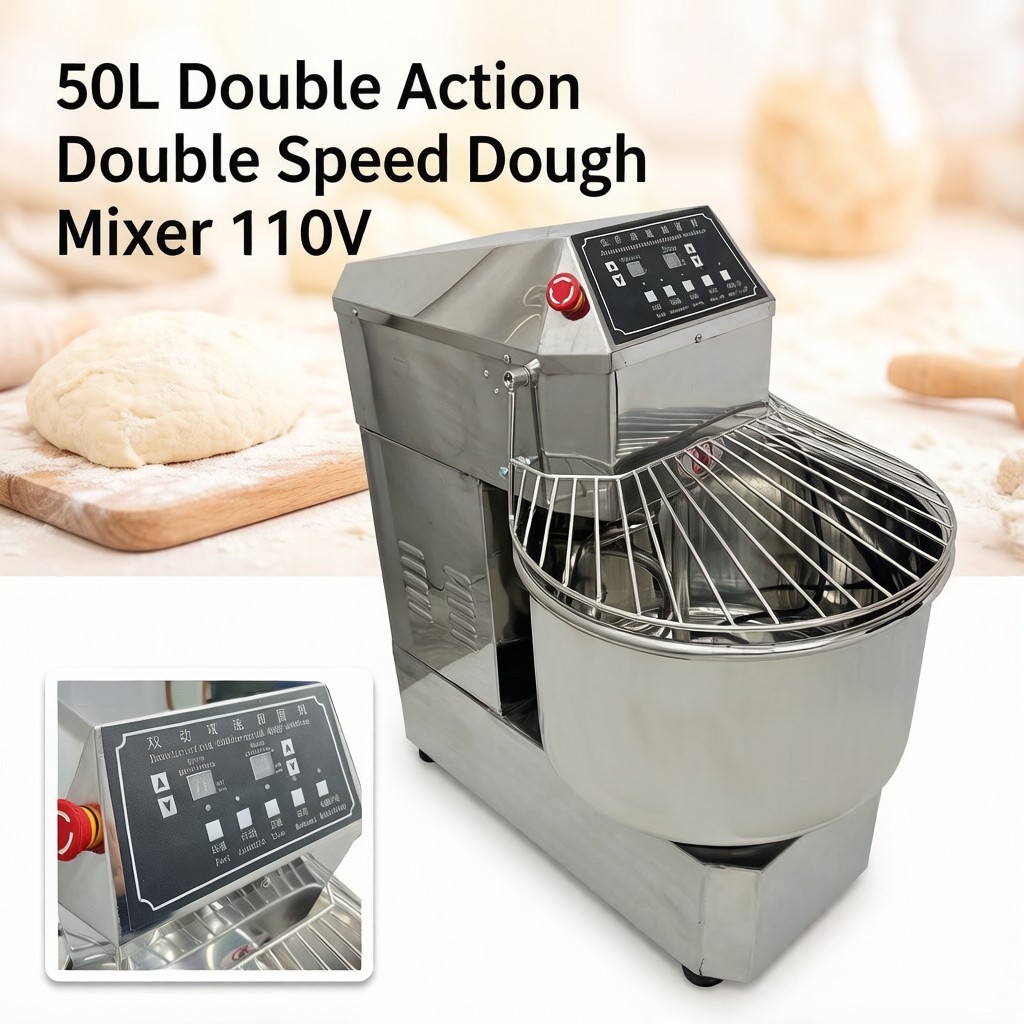 50L Dough Mixer Double Speed Dough Kneeding Double Acting Flour Mixing Machine