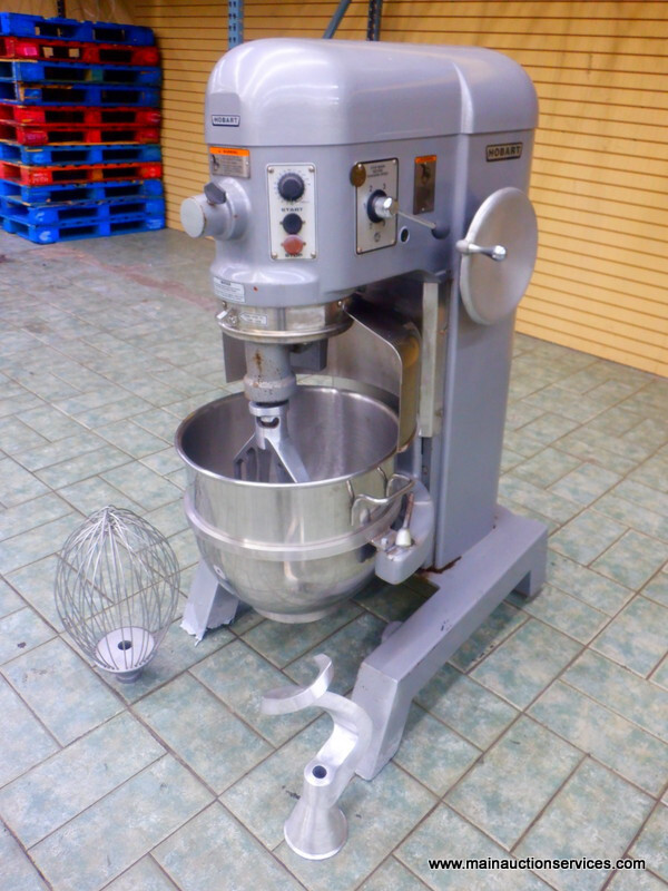 Hobart H-600T, 60 Qts Commercial Dough Mixer With Bowl & 3 Attachments