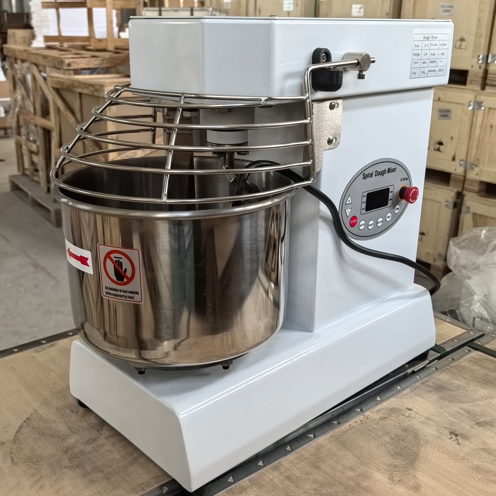 Commercial 10L Dual Speed Dual Action Dough Mixer 110V Restaurant & Food Service