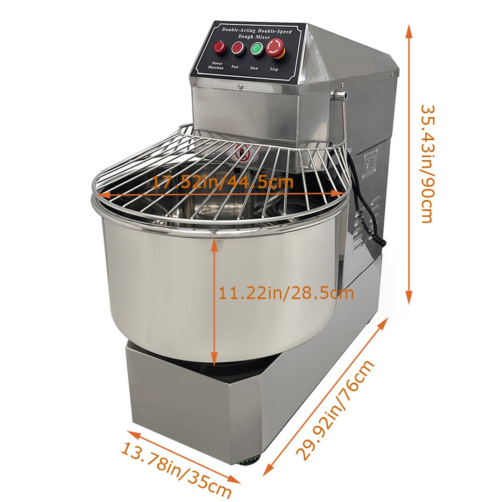 40L Double Speed Dough Mixer 110V Commercial Spiral Mixer Flour Mixing Machine