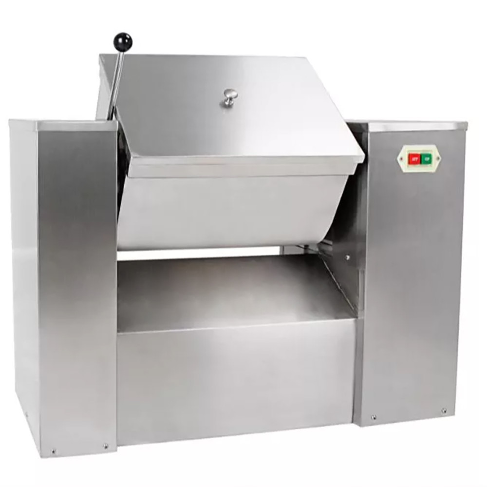 100L Horizontal U Trough Mixer Powder Liquid Paddle Blender Food Tilt-Discharge