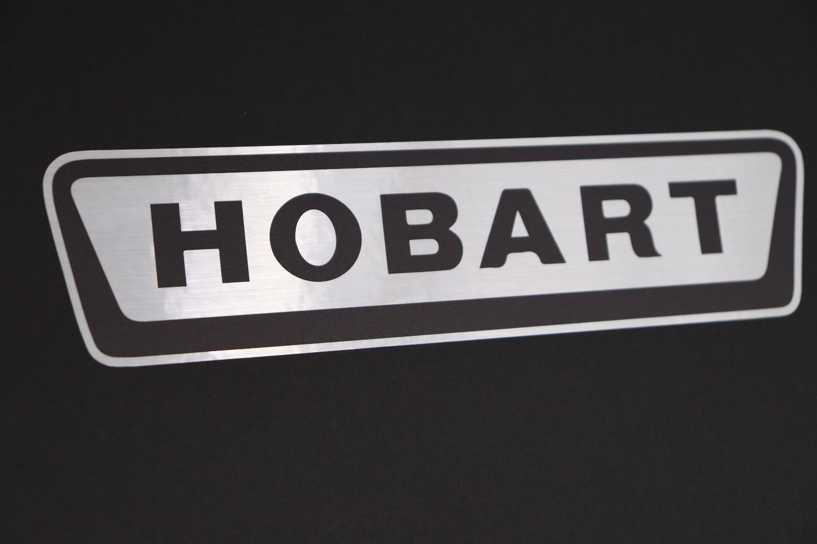 Vintage Hobart Decal On Brushed Film. Antique Hobart Decal 7.25×1.75