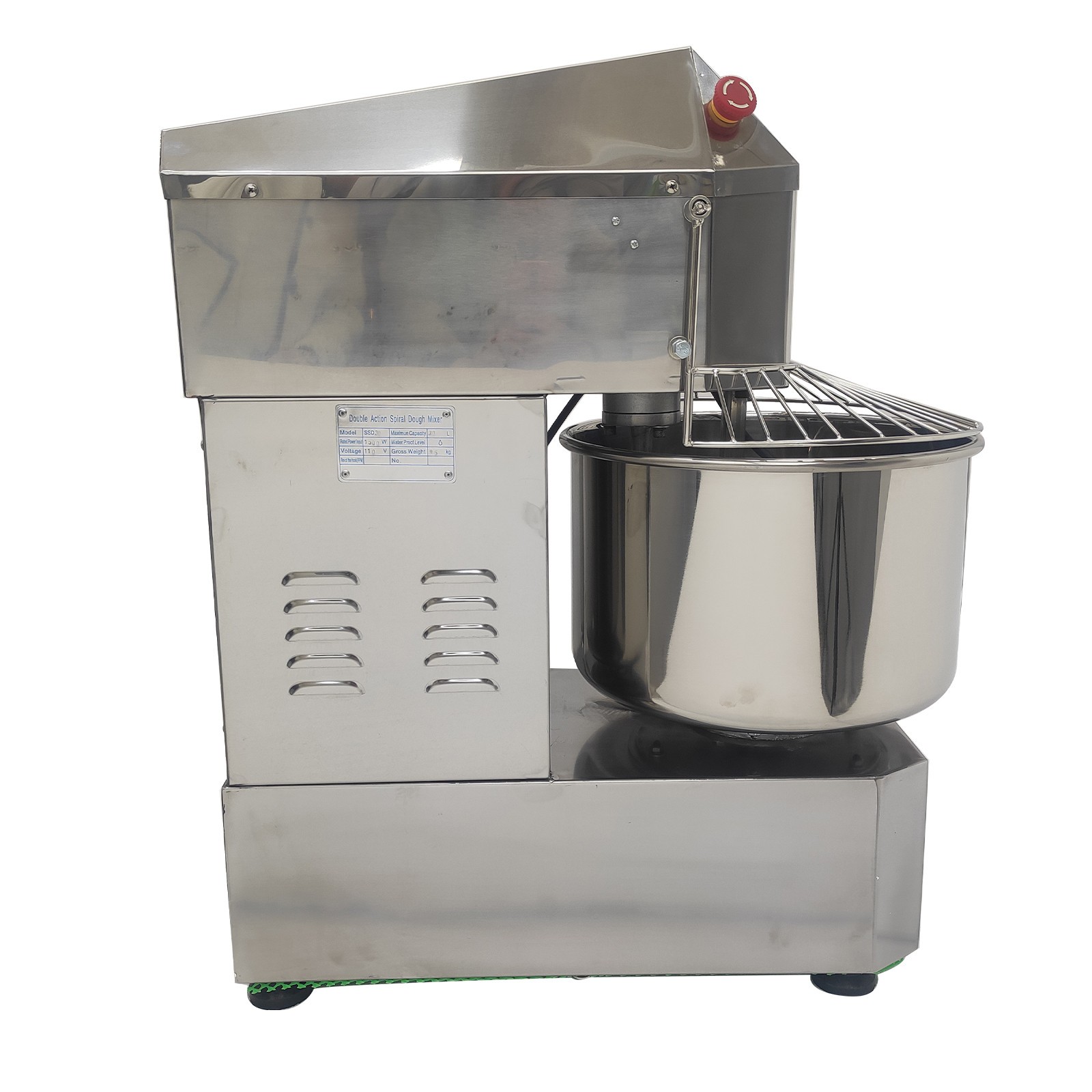 30L Commercial Bakery Mixer 110V Inverter Double Speed Double Action Auto Timer