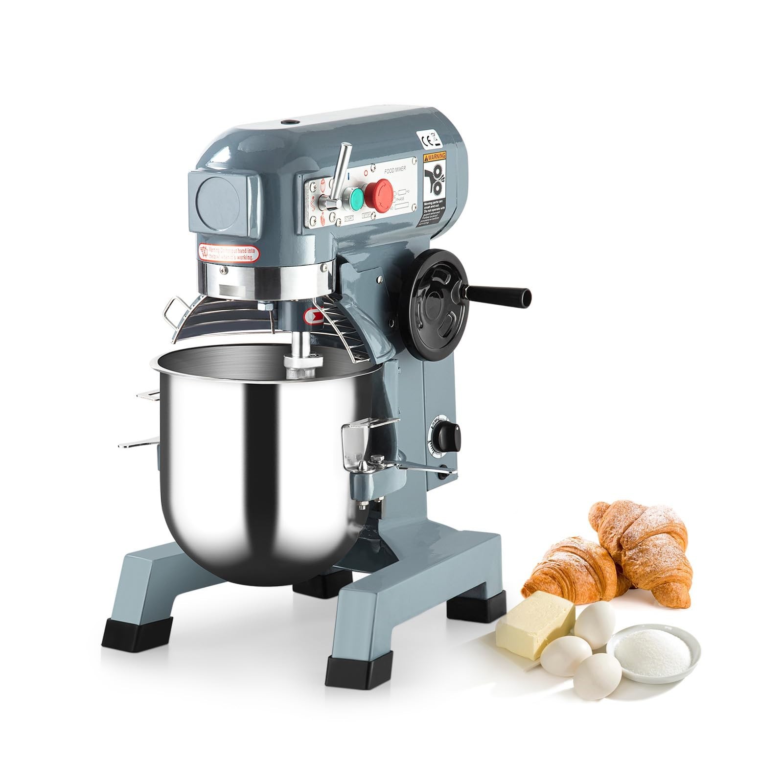 600W Commercial Food Mixer 15Qt 3 Speed Stand Mixer for Commercial Kitchen